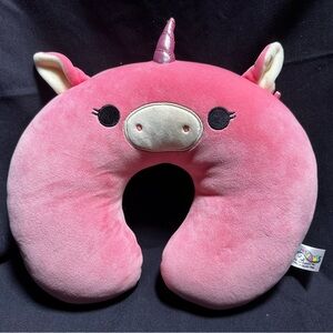 Squishmallows “Zoe” Pink Unicorn Neck Pillow